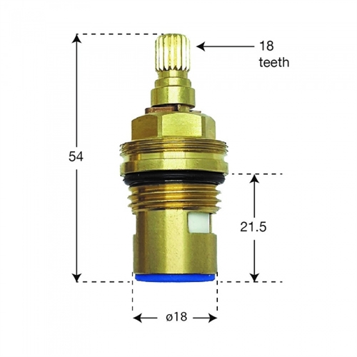 Tap valves Quarter turn and rubber washer compression tap valves